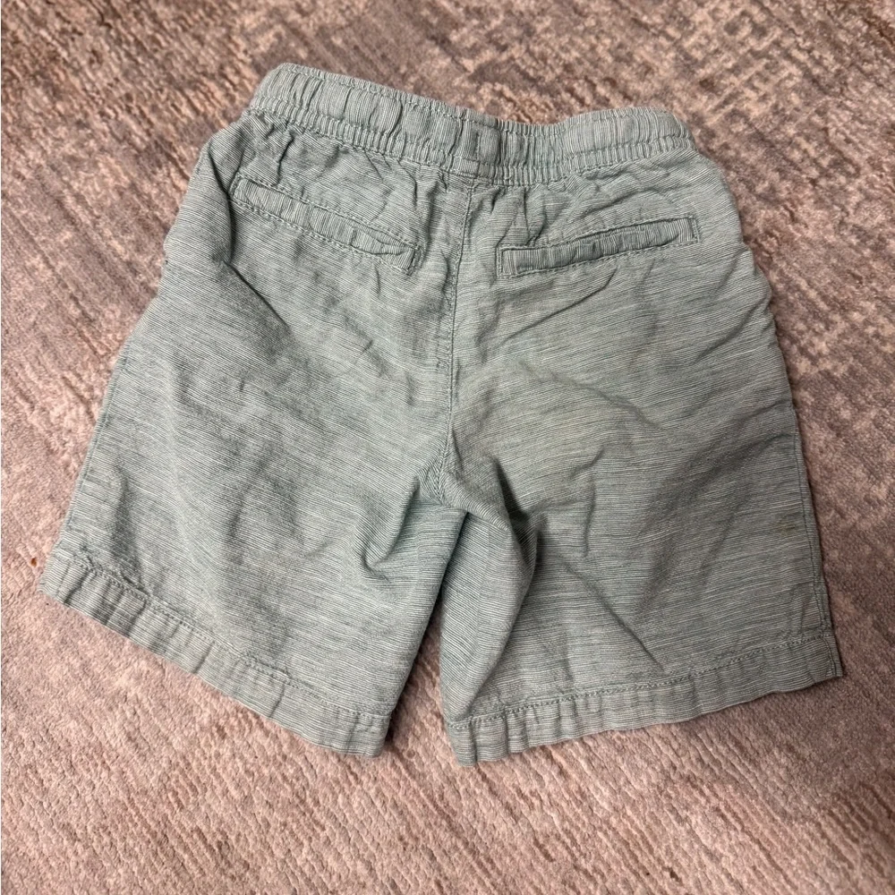 Cat & Jack Linen Look Toddler Boys Green Shorts - Picture 2 of 4